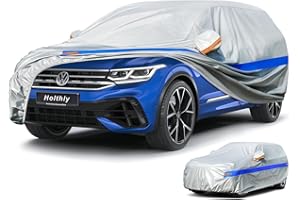Holthly Bâche Voiture SUV Extérieur, Housse Protection Voiture 100% Étanche Anti UV Soleil, Bâche pour 4x4 Audi Q5, BMW X3, Renault Koleos,VW Tiguan Allspace, etc. YL