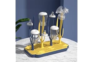 JUVEL Scolabiberon Rastrelliere asciuga biberon - Asciuga Biberon Tiralatte e Accessori Scola biberon Bottiglia Stendino Scolabiberon per biberon, tettarelle, tazze e accessori (Blu)