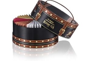Kusmi Tea - Coffret cadeau de Noël 2025 - Assortiments de 48 sachets de Thé Bio Noir, Vert & Infusions - 8 Recettes Délicieuse - Idée Cadeau Homme et Femme - 100g (Univers Jules Verne)