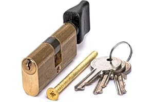 CISA 108230020, Cilindro Serratura Ovale, Ottone, 28/28 mm