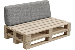 Gutekissen, cuscini in pallet, cuscini in pallet, cuscini da giardino, sovrapposizioni in pallet, divano, cuscini, imbottiture Indoor Outdoor PFBG (Schienale 120x35 Grigio scuro)