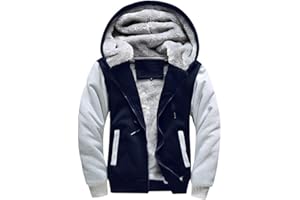 LBL LEADING THE BETTER LIFE LBL Homme Hiver Chaud Sweats à Capuche Zippé Épaisse Veste de Manches Longues