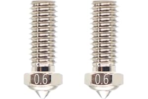 R QIDI TECHNOLOGY 3D Printer Copper Plated Extruder Nozzles 0.6 mm M6 for X-SMART3/X-PLUS3/X-MAX3, 2 Pcs