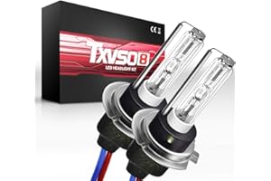 Sipobuy H7 55W HID Bombillas de xenón Lámpara de reemplazo de la linterna, Base de metal, 12000k purpurino azulado, 2pcs/set