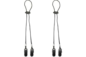 PMSANZAY Hut-Clip/Kappen-Halter, sicherer Huthalter und Halter, universeller Versteller, winddichter Gurt, Anti-Verlust-Leine, Multifunktions-Clips, für Bootfahren, Golf, Angeln, Segeln – (2 Stück) schwarz