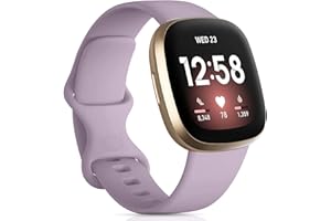 Oielai Bransoletka kompatybilna z Fitbit Versa 4 / Fitbit Versa 3 / Fitbit Sense 2 / Fitbit Sense / Versa 3 / Versa 4 / Sense / Sense 2, silikonowa, klasyczna, delikatna, dla kobiet i mężczyzn