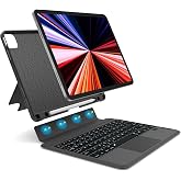 Fogy Ipad Air 13İn&ccedil; M3 &Ccedil;ipli 2025 ile Uyumlu Mag Touchpad Blutooth Işıklı Standlı Klavyeli Kılıf