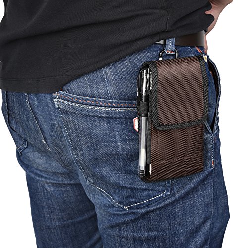 iPhone 7 Plus Vertikal GÃ¼rtel Tasche,iNNEXT Handytasche GÃ¼rteltasche GÃ¼rtelclip Fall Holster Pouch Oxford Canvas fÃ¼r Samsung Galaxy S8 plus/iPhone 6 6S PLUS,Oneplus 5,Galaxy S6Edge Plus(Braun 5.5inch)