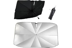 BEIBEIJIA Sun Protection Car Front Window Indoor, 138 x 78 cm Car Sun Protection Windscreen UV Protection & Heat Protection Universal Design Foldable SUV & Large Premium Material with Quick Assembly System