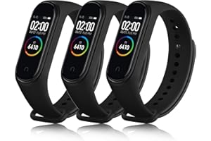 Vancle 3 Stück Armband für Xiaomi Mi Band 4 Armband/Xiaomi Mi Band 3 Armbänder, Silikon Original Uhrenarmbänder Classic Sport Ersatzband für Damen Herren