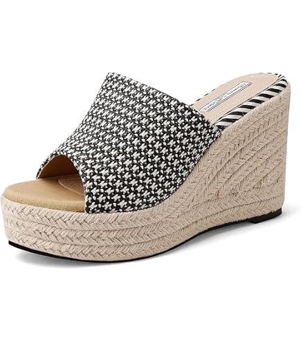 Morbuy Sandali Con Zeppa Donna – Tacco 11 Cm, Plateau, Aperti, Colore Marrone, Taglia 36 – Leggeri E Comodi Per Spiaggia, Viaggio E Tempo Libero