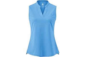 AjezMax Polo Senza Maniche Donna Camicia Sports Canotta Cotone Estiva Traspirante Golf Top