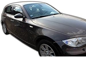 J&J AUTOMOTIVE | Heko Deflecteurs d'air Déflecteurs de Vent Compatible avec 1 Series E87 5P. Berlina 2004-2011 Ensemble 2 pièces Noir Fumé Aérodynamique Montage Facile