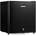 Subcold Eco50 Mini Fridge White | Table-Top Model | Counter-Top Fridge | Solid Door with Chiller Box | Lock & Key | Energy Efficient (45L, Black)