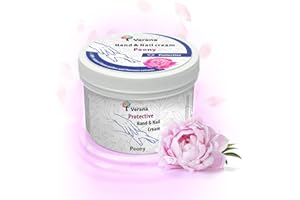 BY HANDS OF NATURE VERANA Verana Crème Mains et Ongles Extraits 100% Naturels de Pollen de Fleurs et de Plantain, Hydrate, Nourrit, Protège Peau Mains, Renforce la Plaque de L’ongle, Soin des Cuticules 200g (Pivoine)
