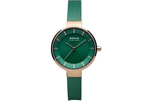 BERING Kvinnor Analogt Solar Collection armbandsur medRostfritt stål Armband och Safirglas 14631-XXX