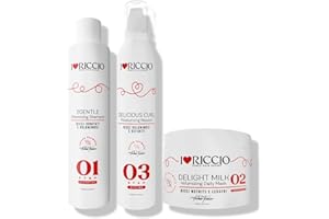 ILOVERICCIO I Love Riccio Kit per Capelli Ricci e Mossi con Mousse, Include Shampoo 2Gentle 250 ml, Maschera Nutriente Delight Milk 250 ml e Mousse Delicious Curl 300 ml