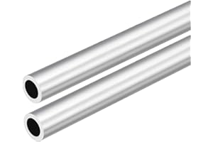 DMiotech Lot de 2 (15mm Od x 10mm Id) Tube Rond en Aluminium 6063 de 300mm de Longueur pour la Construction de Cadres de Machines et les Projets Diy
