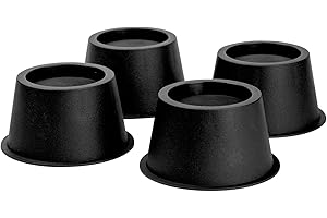 Uping Möbelerhöher Betterhöhung Möbelerhöhung Tischerhöher Elefantenfuß Bed Riser 5cm Höhe 4St schwarz