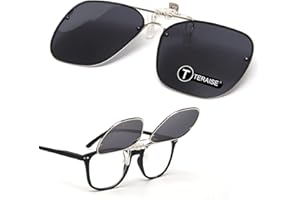 TERAISE Flip up HD Polarized Unisex Clip On Sunglasses for Outdoor/Driving，UV400