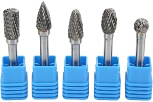 Hårdmetallskärning, 5 St 6x10 Mm Dubbelskuren Volframhårdmetall Roterande Gradfilset Hårdmetallskärningsborrbitar Roterande B