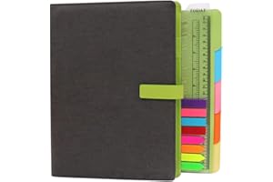 TSY Cuaderno rellenable DIN B5, piel acolchada, organizador personal con soporte para bolígrafos, ranuras para tarjetas, diario de viaje para oficina, viajeros, estudiantes, color gris oscuro