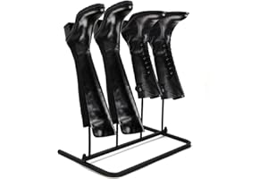 Trintion Boot Rack Holds 2 Pairs Wellies Iron Walking Shoes Stand Boot Trees Storage Holder Indoor and Outdoor Shoe Racks for Wellington Walking Riding Boots