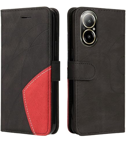Custodia Portafoglio Fertuo Per Realme C67 4G – Pelle PU Con Motivo Mandala, Slot Carte E Supporto – Grigio