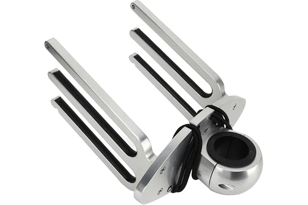 Asixxsix Wakeboardställ, Rymmer 2 Wakeboards med Mjuka Gummiinsatser Elastiska Remmar, 6061 Aluminium Justerbar 360 Graders Montering för 1,89 Tum 2,36 Tum 2,48 Tum Klämslang