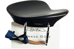 GÖTZ Conrad Gotz zk4253 Original Chinrest para violín 4/4, ébano de Hamburgo con cerrado estilo soportes