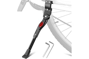 PLATT Bicycle Kickstand Aluminum Alloy Mountain/Road Bike Adjustable Cycling Kickstand Suitable for 24"-27" Wheel Diameter