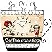 Produktbild AMS 9533 Küchenuhr Wanduhr Küche Quarz Analog Braun Motiv Kaffeetasse Kaffee