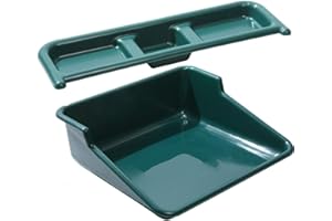 Muddy Hands Large Green Plastic Potting Tray with Shelf Garden Greenhouse Plant Pot Tidy Work Table