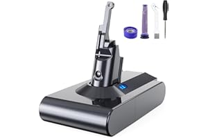 VUNZO 8000mAh V8 Batterie pour Dyson V8 SV10 Remplacement Batterie pour Dyson V8 Absolute Animal Motorhead Fluffy Absolute Aspirateurs avec 2 Filtres + 1 Tournevis