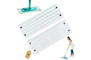 NEIVEINO 2 Stück Wischmopp Bezug für Leifheit Clean Twist M Micro Duo Bodenwischer Ersatzbezug Mikrofasern Set,33x15cm Ersatz Zubehör für Leifheit Floor Wischbezug , für alle Böden, Starke Dekontamination