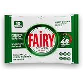 Fairy Power Wipes Y&uuml;zey Temizlik Havlusu 10 Yaprak | Beyaz Sabun | Beyaz Sirke & Karbonat