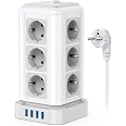 Cube Multiprise Avec Usb, 3 Prises (16 A-4000 W), Multiprise Sans Câble Avec 2 Usb Avec 1 Usb C
