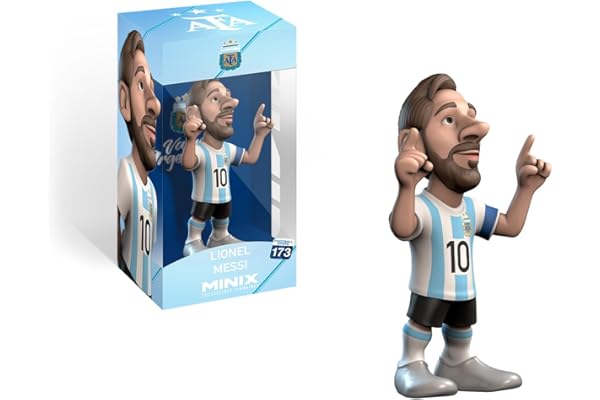 MINIX - Football Stars #173 - AFA Argentine - Messi 10 - Figurine à Collectionner 12 cm