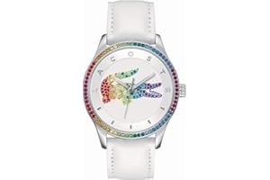 Lacoste Montre Analogique à Quartz pour Femme avec Bracelet en Cuir Blanc - 2000822