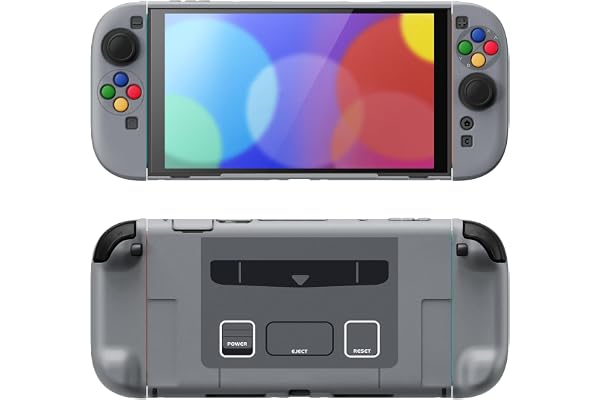 playvital Funda Protectora para Nintendo Switch 2 (2025) | Carcasa Rígida, Compatible con Dock, con Soporte Plegable y Tapas de Joysticks, Antigolpes, Diseño Único, Clásico SNES