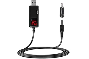 RUNCCI-YUN Cable convertidor USB Boost DC 5V a 9V 12V USB a DC 5.5x2.1mm 3.5x1.35mm Cable elevador de fuente de alimentación Converter