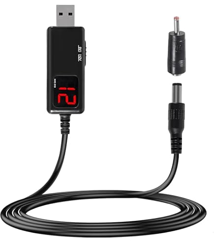 Câble Convertisseur USB 5V Vers 9V/12V - Adaptateur élévateur De Tension Avec Affichage LED Et Interrupteur - Pour Petits Appareils 0.8A Max