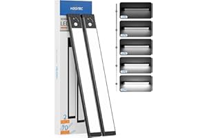 HIBOITEC 32CM Lumières de Placard à Détecteur de Mouvement, Reglette Led Cuisine Luminosité Réglable, 70 Led Eclairage Led Cuisine Sous Meuble pour Armoire, Escalier, Couloir