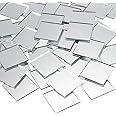 BPA Square Mirror Tiles, Arts and Crafts Supplies (1 x 1 in, 120-Pack)