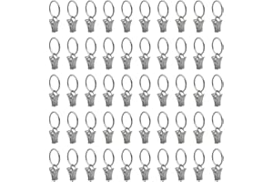 UMCHU 50 Stück Kreis Vorhangklammern,Vorhangring-Clips,Klammern für Rollvorhänge,für Fenstergardinen,für alle Arten von Gardinen