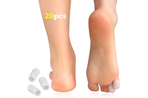 DECPROCH Zehenschutz Silikon - 20 Stück Zehenschutz Kleiner Zeh [2023] Zehenschutzkappe, Zehenkappen, Zehenschoner - Verhindert Blasen und Reibung | Damen und Herren