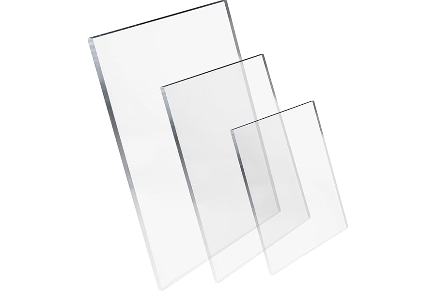 Pixly® Crystal Clear Acrylic Perspex Plastic Sheet | Transparent | A5 A4 A3 | 2mm/3mm/5mm Thickness - Multipurpose Crafting, DIY and More (Thickness: 2mm, A5-210mm x 148mm)