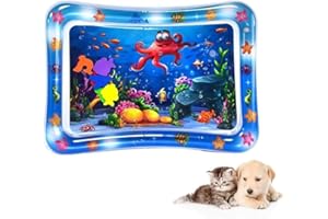 GUSHE Sensor Water Playmat, Sensory Water Play Mat for Cats, Thickened Water Sensory Playmat for Cats, Water Sensor Mat for Kids, Water Sensory Pad, Water Sensory Playmat with Fish for Pet Play (C)