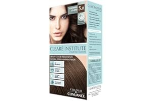 CLEARÉ INSTITUTE Colour Clinuance, Coloración Capilar Permanente Sin Amoniaco, para Cabellos Delicados, Tinte de Pelo 100% Cobertura de Canas, Incluye Sérum Capilar, Apto Método Curly, 5.0 Marrón Claro, 170 ml