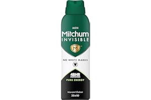 Mitchum Invisible Men 48HR Protection Aerosol Deodorant & Anti-Transpirant, keine weißen Flecken, alkoholfrei, reine Energie, 200 ml